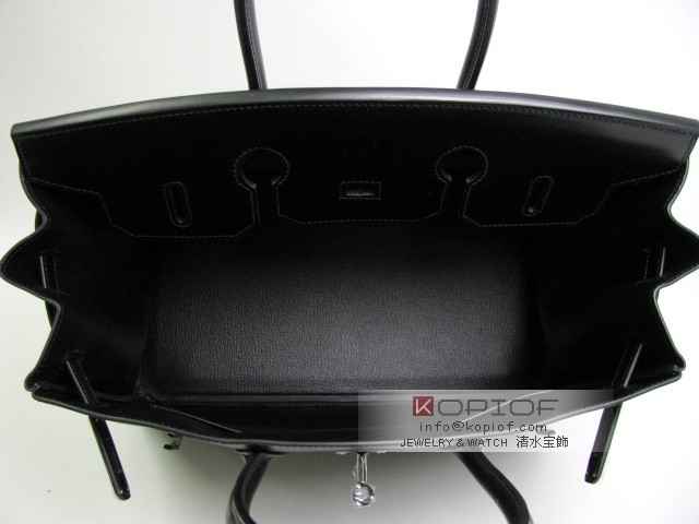 エルメス バーキン35ソーブラックボックスカーフ ブラック(金具:ブラック) her402